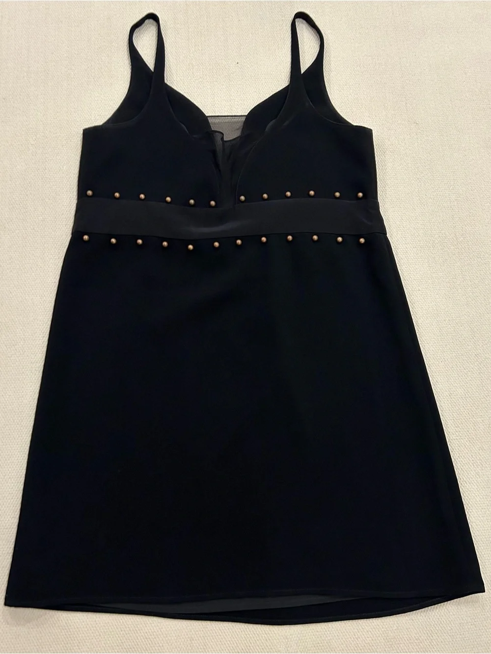 Cinq A Sept Shift Dress Cocktail Studded Little Black Dress Size 2